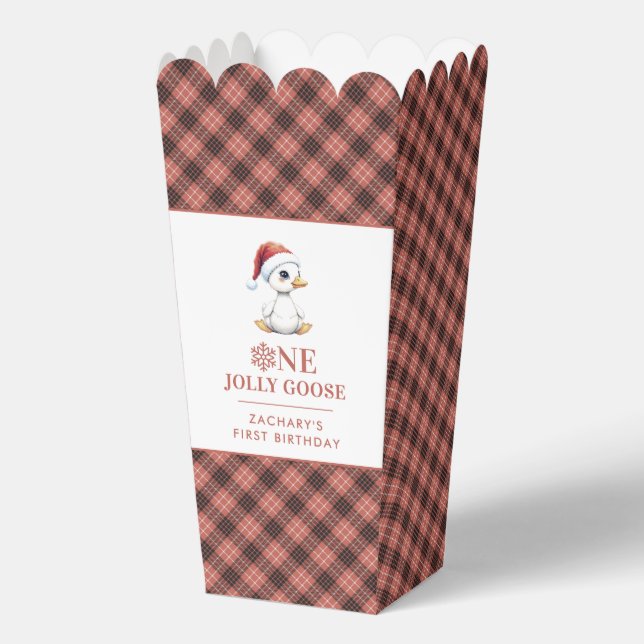 Custom One Jolly Goose December First Birthday Favour Box (Front)