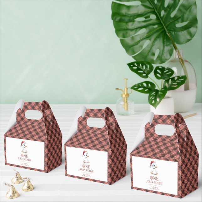 Custom One Jolly Goose December First Birthday Favour Box (Multiple)