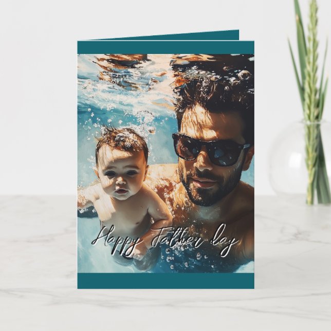 Custom one Photo and Message inside Folded Card1 Card (Front)