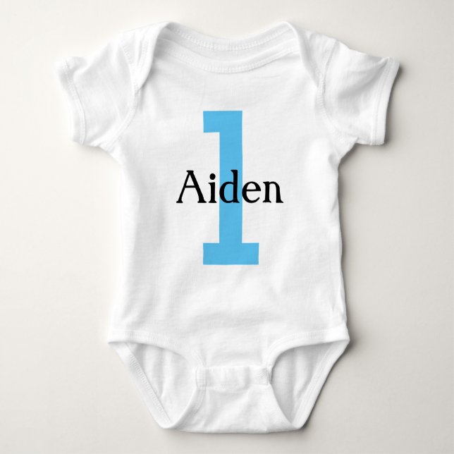 Custom One Year Baby Bodysuit (Front)