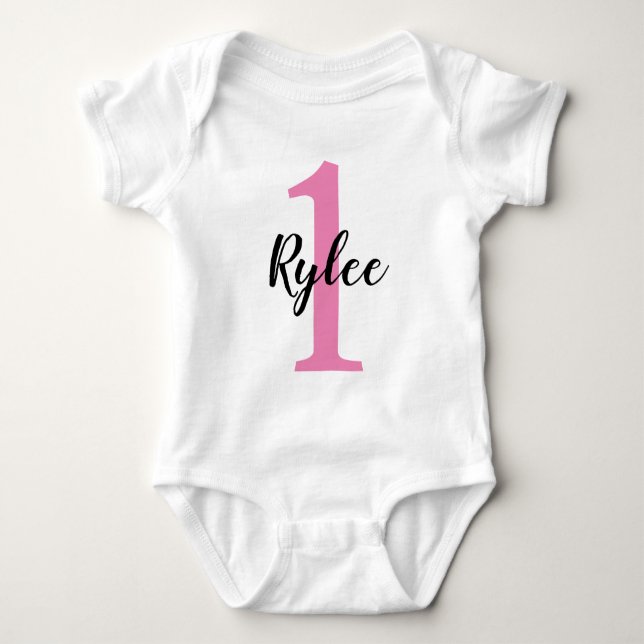 Custom One Year Baby Bodysuit (Front)