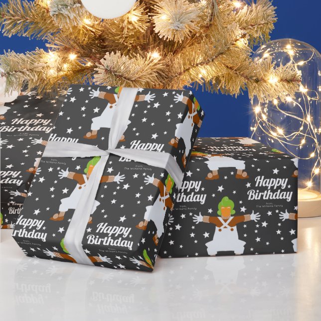 Custom Oompa Loompa Happy Birthday Wrapping Paper (Holidays)