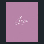 Custom Opera Mauve Solid Colour Minimalist Wedding Poster<br><div class="desc">Loveable light spring purple opera mauve colour. Minimalist simple modern trendy chic style pastel aestethic in lavender solid colour. Mauve home decor,  mauve aesthetic decor,  mauve kitchen,  mauve colour.</div>