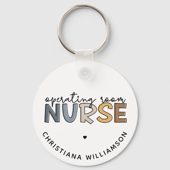 Custom Operating Room Nurse OR Nurse Appreciation Key Ring (Front)