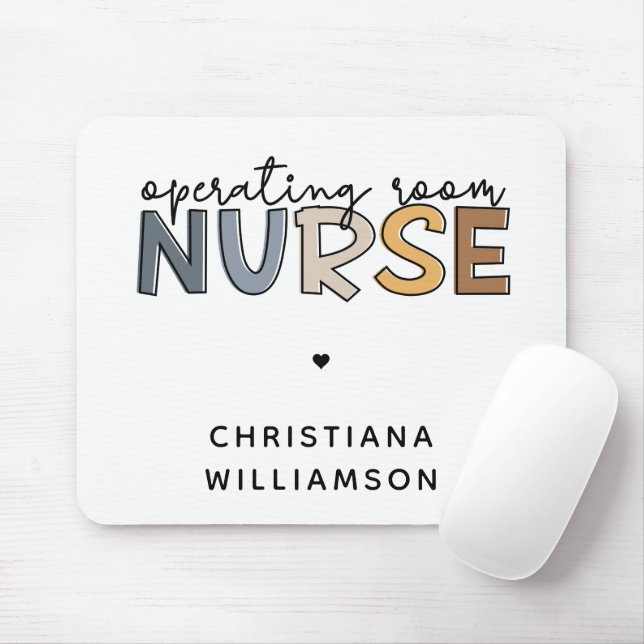 Custom Operating Room Nurse OR Nurse Appreciation Mouse Pad (With Mouse)