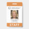 Custom Orange Business Logo Employee Photo ID