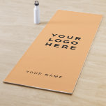 Custom Orange Business Logo Name Instagram Yoga Mat<br><div class="desc">Custom Logo tangerine orange Name Company Promotional Instagram Yoga Mat featuring a simple and modern template with your business logo,  photo or image and any personalised text. Add your name,  website or social network address and create your own workout yoga gym mat.</div>
