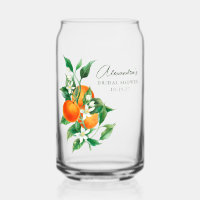 Custom Orange Fruit Botanical Bridal Shower Favour