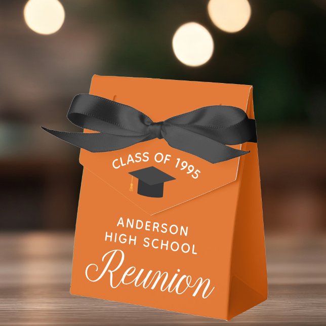 Custom Orange High School Reunion Party Favour Box (Creator Uploaded)
