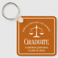 Custom Orange Law School Graduation Keepsake