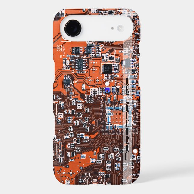 Custom Orange PCB Circuit Board for IT Pros (Back)