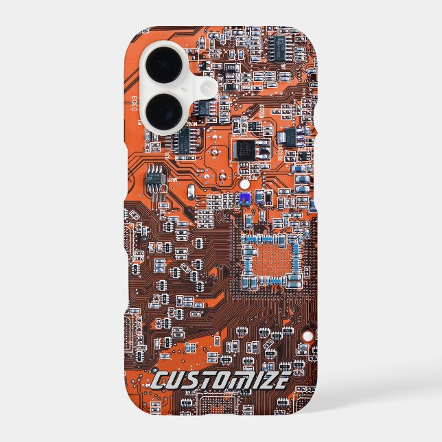 Custom Orange PCB Circuit Board for IT Pros 2 (Back)