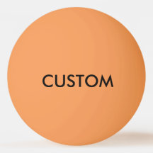 Custom ORANGE Ping Pong Ball Blank Template