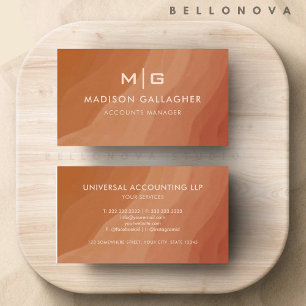 Custom Orange Salmon Pink Aesthetic Professional Business Card