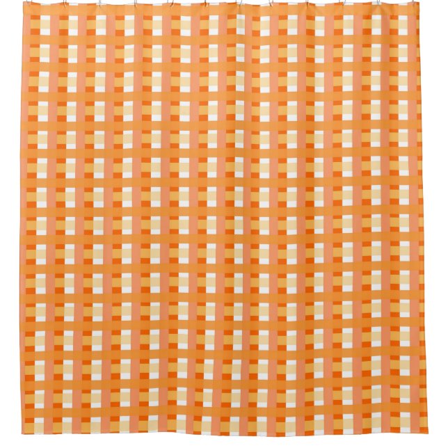 Custom Orange Shower Curtain (Front)