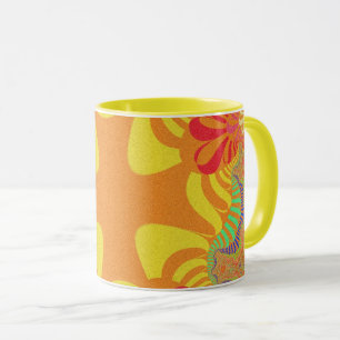 Custom Orange Yellow Cross Coffee Mug