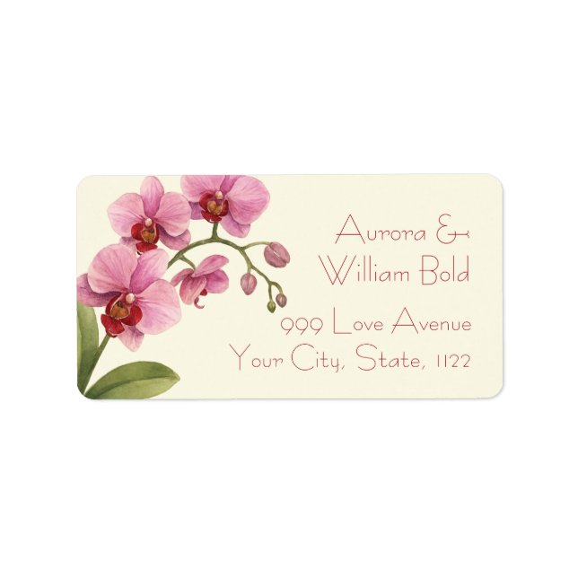 Custom Orchid Address Labels (Front)