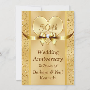 Custom Order 50th Anniversary Invitations