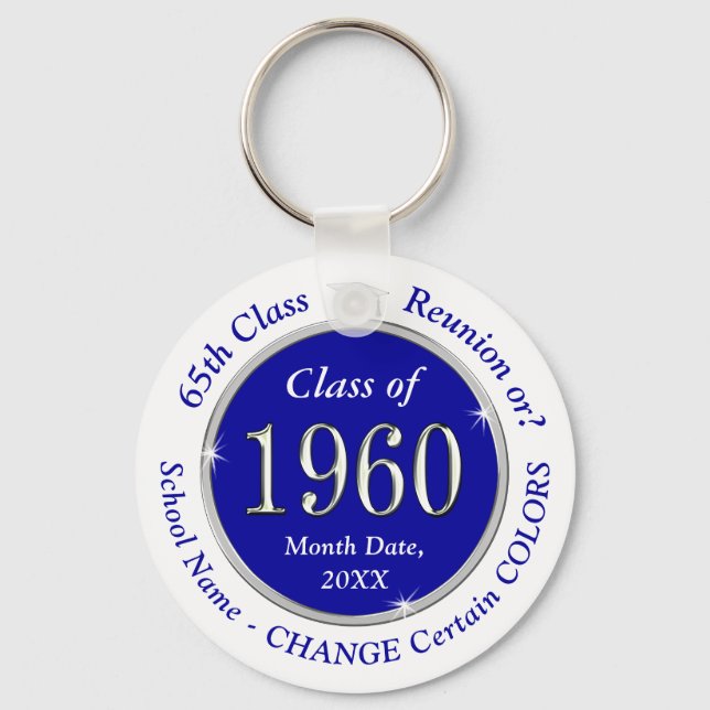 Custom Order Class of 1954 Class  Reunion Gifts Key Ring (Front)