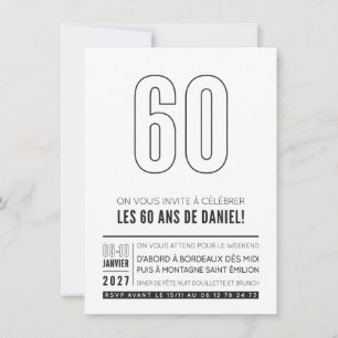 CUSTOM ORDER Daniel's 60th Birthday Party Invitation