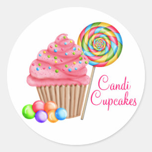 Custom Order For Candace- Candi Cupcakes Classic Round Sticker