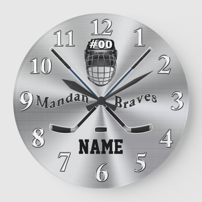 Custom Order your Hockey Wall Clock in Any Colours (Front)