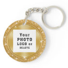 Custom Ordered Black and Gold Keychain