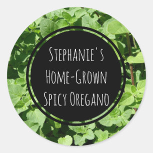 Custom Oregano Spice Herb Bottle Jar Garden Label