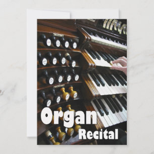 Custom Organ Recital Invitation Pipe Organ