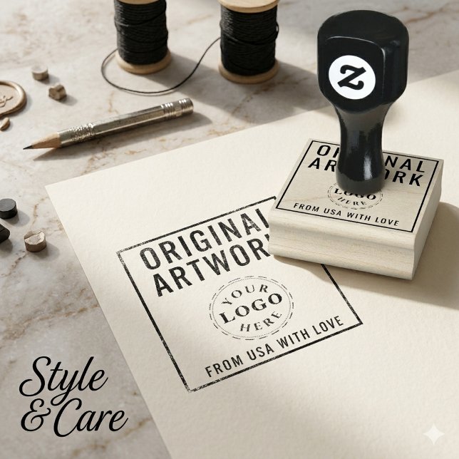 Custom Original Artwork Text Logo Wood Art Rubber Stamp (Custom Original Artwork Text Logo Wood Art Rubber Stamp)