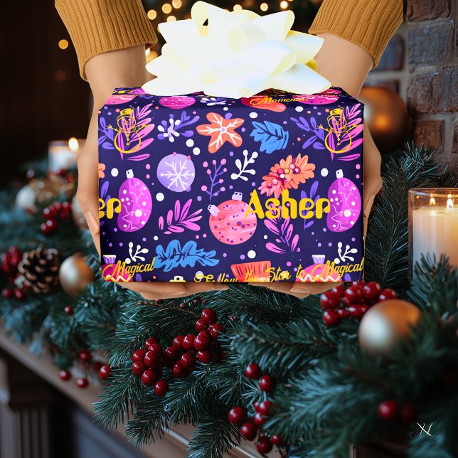 Custom Ornaments and Floral Christmas Wrapping Paper (Creator Uploaded)