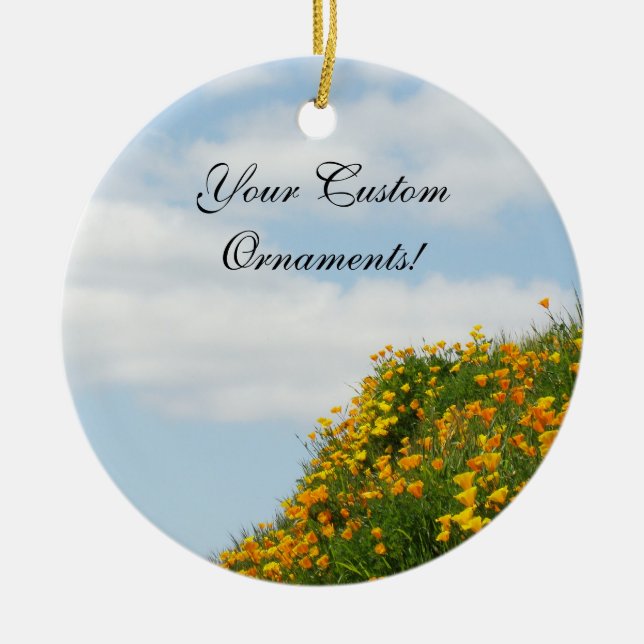 Custom Ornaments Create Your Own Blue Sky (Front)