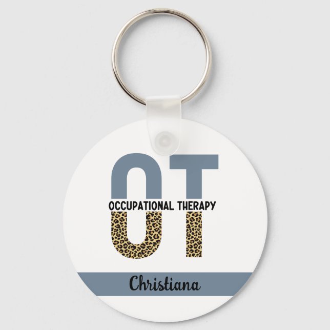 Custom OT Occupation Therapy OT Student gifts Key Ring (Front)