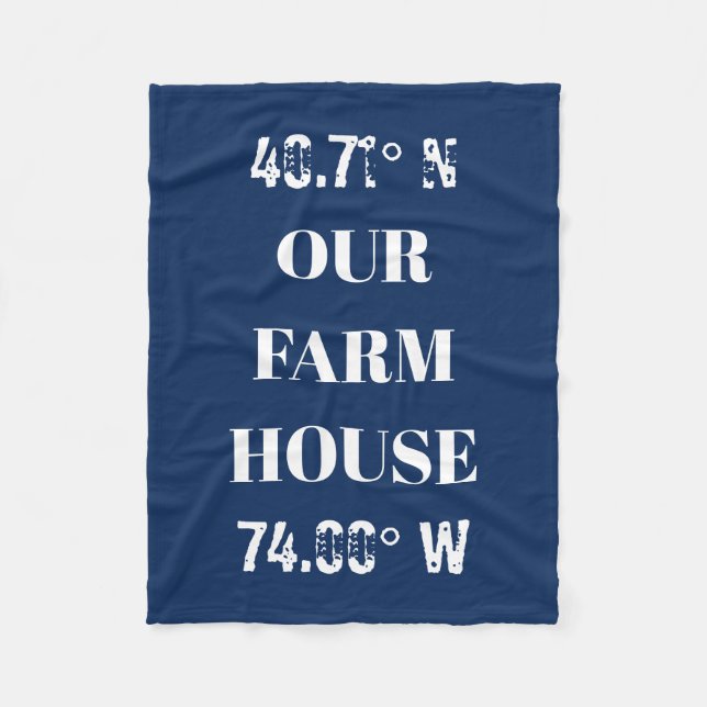 Custom Our Farm House Coordinates  Fleece Blanket (Front)