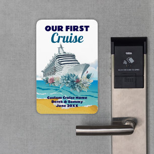 Custom Our First Cruise Cabin Door Magnet