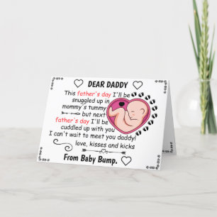 Custom Our First Father's Day Gift For Daddy to be Holiday Card