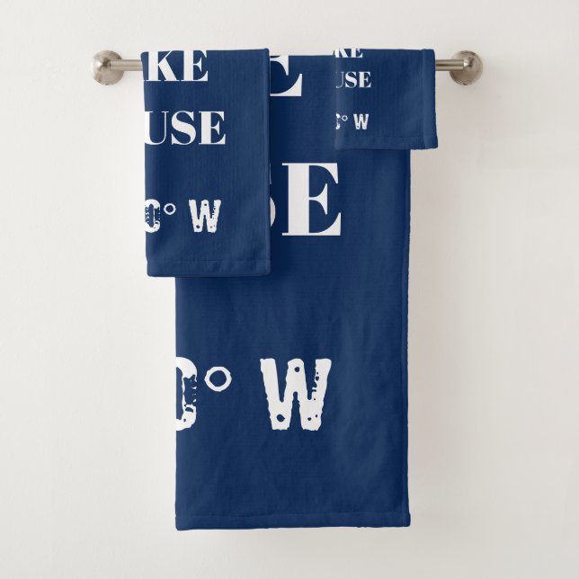 Custom Our Lake House Coordinates Bath Towel Set (Insitu)