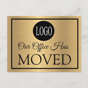 Custom Our Office Has Moved Moving Postcard