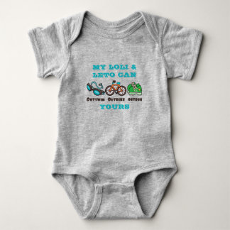 Custom Outswim Outbike Outrun Triathlon Baby Bodysuit
