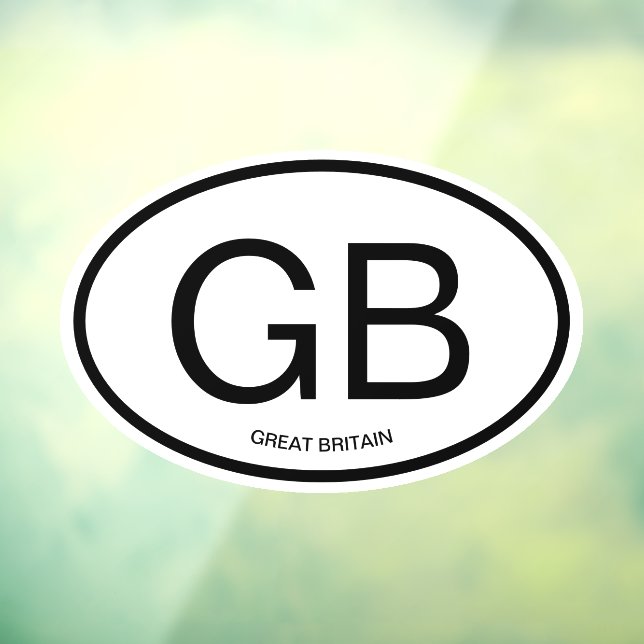 Custom oval country code abbreviation static car  (Sheet 3)