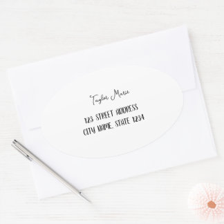 Custom Oval Shaped Sticker