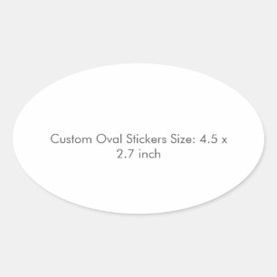 Custom Oval Stickers, Format: Sheet of Sticker