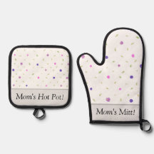 Custom Oven Mitt And Pot Holder Set – Kitchen Gift