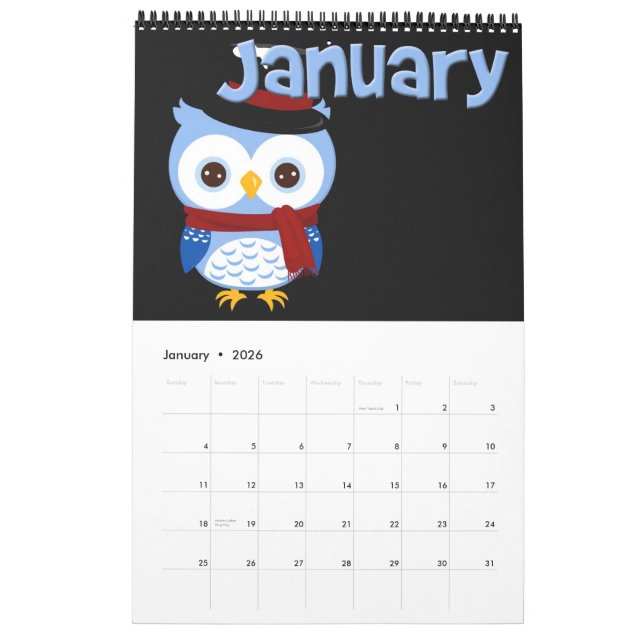 Custom Owl 2014 Calendar (Jan 2026)