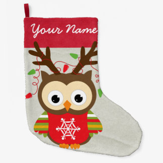 Custom Owl Christmas Stocking