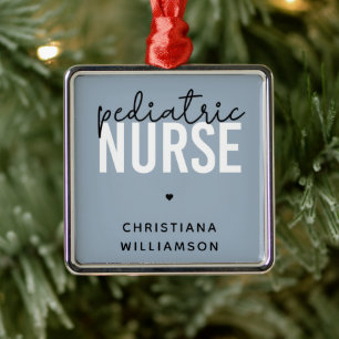 Custom Paediatrics Nurse Peds Nurse Appreciation Metal Ornament