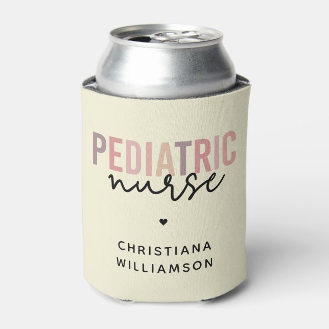 Custom Paediatrics Nurse PEDS Nurse Paediatrics Nu Can Cooler (Can Front)