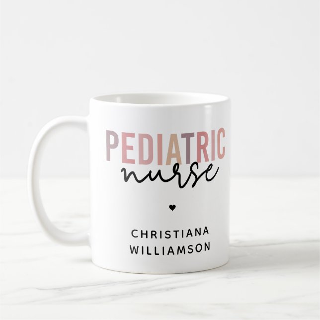 Custom Paediatrics Nurse PEDS Nurse Paediatrics Nu Coffee Mug (Left)