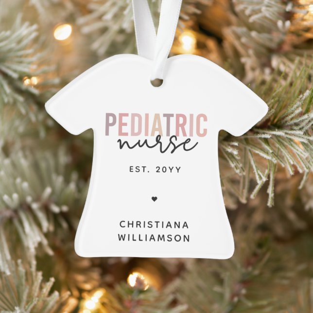 Custom Paediatrics Nurse PEDS Nurse Paediatrics Nu Ornament (Tree)