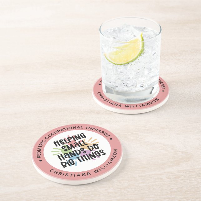 Custom Paediatrics OT Occupational Therapist Gifts Coaster (Side)